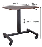 YULUKIA 100001B Airlift Height Adjustable Desk, Gaming Table, Workstation, Walnut