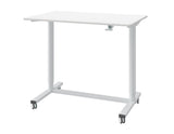 YULUKIA 100041 Airlift Height Adjustable Desk, Gaming Table, Workstation, White