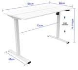 YULUKIA 100042 Electric Height Adjustable Desk with Desktop 120cm*60cm, white