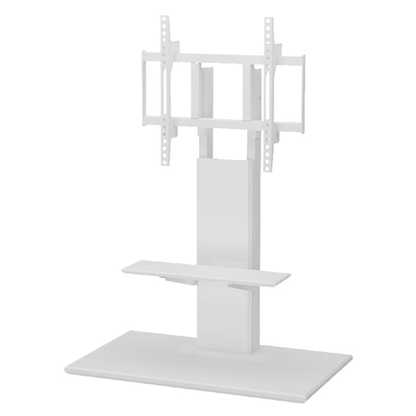 YULUKIA 100016 Mobile Height Adjustable TV Stand, Screen Station, White
