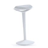 YULUKIA 200064 office stool, height adjustable with swing effect, white
