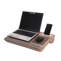 Yulukia 100069 Laptopunterlage mit Mausunterlage, Handgelenkauflage, Kissen inkl. Tablet- und Telefonhalter